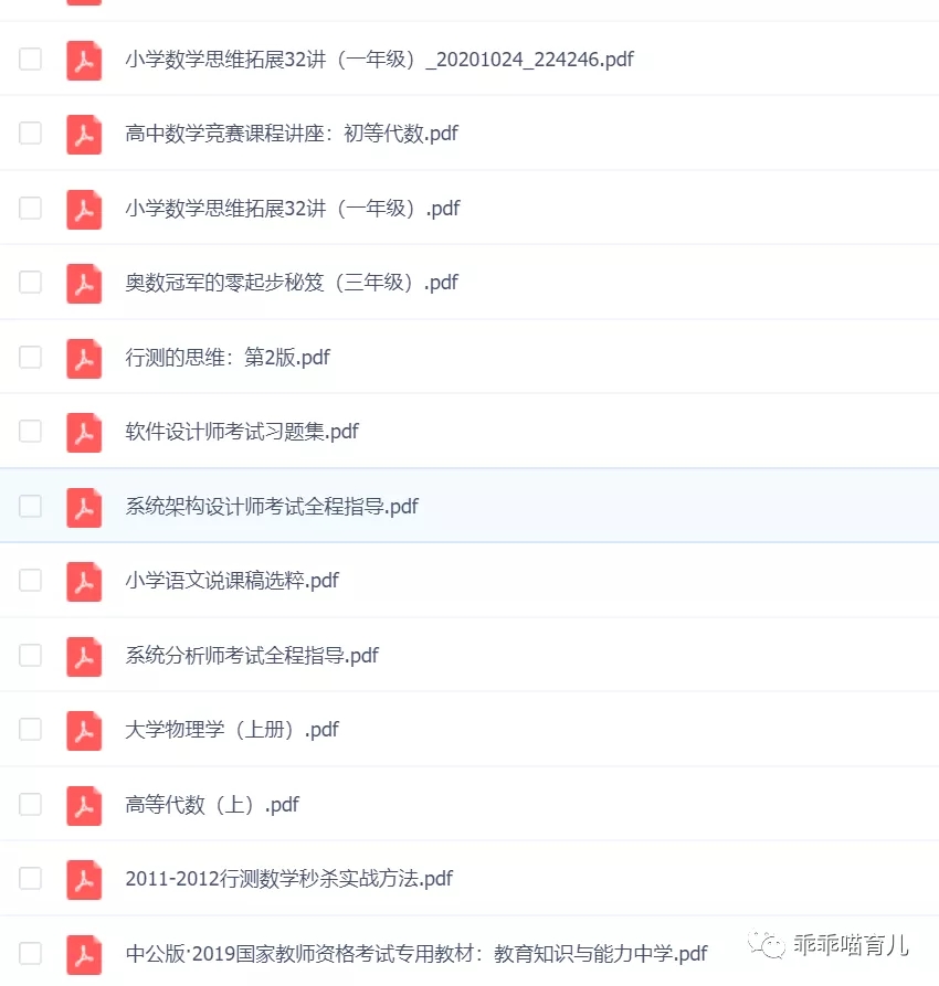 更多优质资源，请关注“乖乖喵知识分享”微信公众号获取