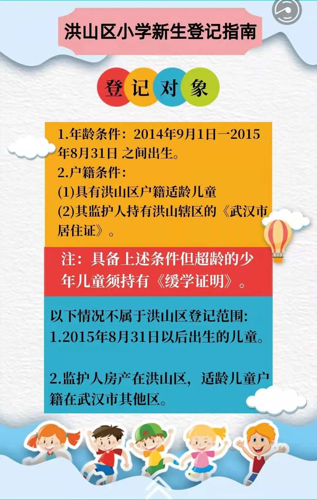 021年武汉市洪山区小学新生登记操作指南"