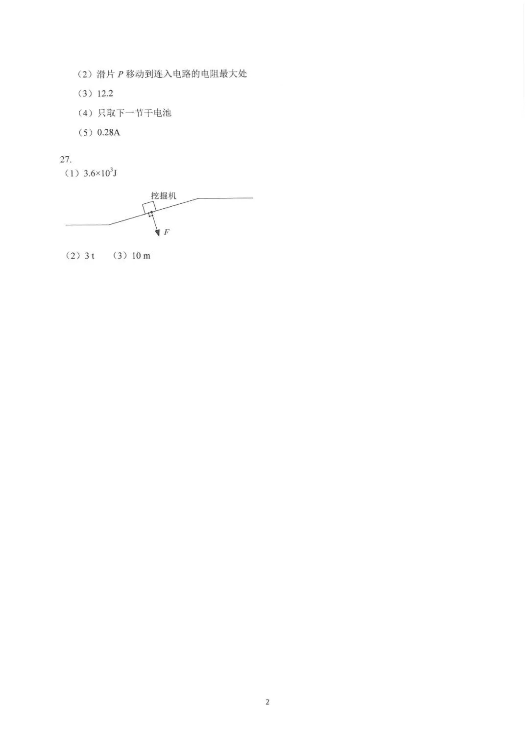 021年武汉中考物理与化学试卷及答案"